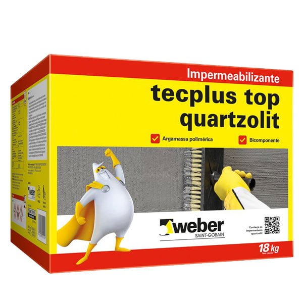 Argamassa Impermeabilizante Tecplus Top Quartzolit 18KG — Impermeabilizantes | Depósito Roseira