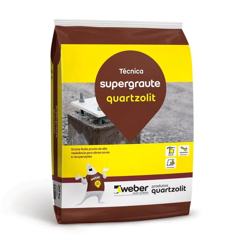 Argamassa Quartzolit Tec Supergraute 25kg — Argamassa Externa | Depósito Roseira