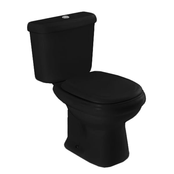 Bacia Icasa Sabatini com Caixa Acoplada Preto — Bacia - Vaso Sanitario | Depósito Roseira