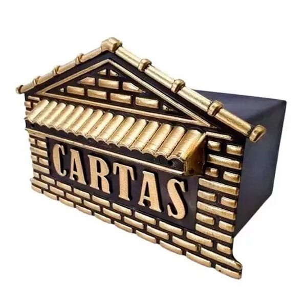 Caixa para Carta nº04 Ouro Grade / Muro — Itens Diversos | Depósito Roseira