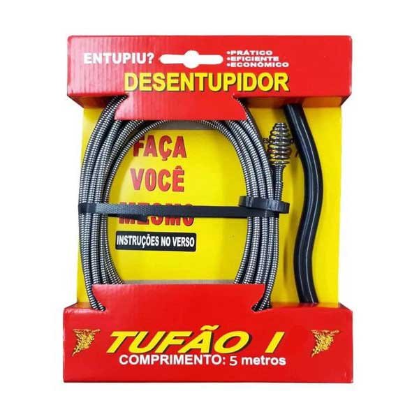 Desentupidor Manual Tufão 5mt — Acessórios Banheiro e Cozinha | Depósito Roseira
