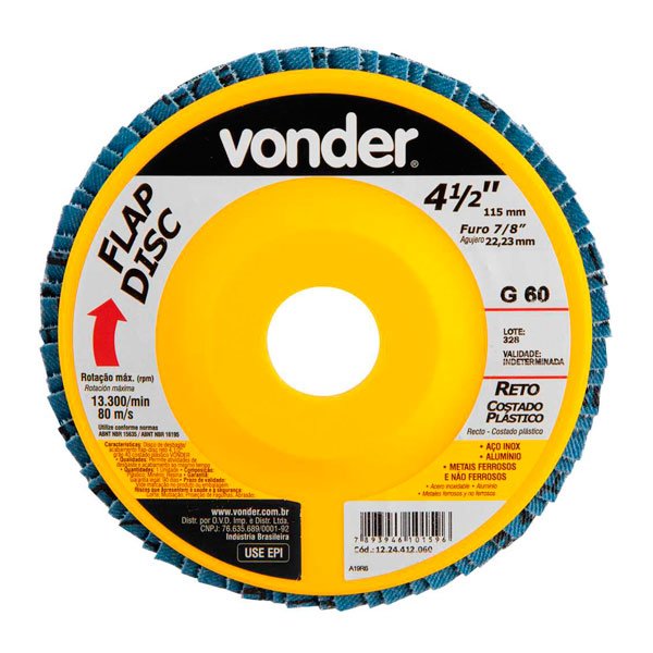 Disco Desbaste 4.1/2 Vonder — Acessórios Ferramentas | Depósito Roseira