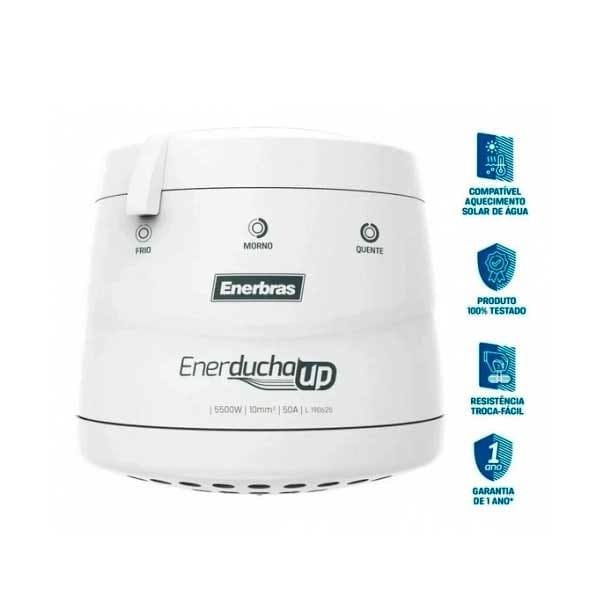 Ducha - Chuveiro Enerducha UP 4T - Enerbras 220v 6800W Branca — Chuveiros e Duchas | Depósito Roseira