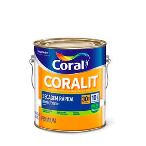 Esmalte Base de Àgua Coral Branco Brilhante 3,6L — Tintas | Depósito Roseira