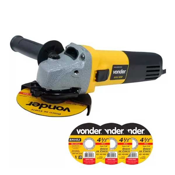 Esmerilhadeira Vonder 4 1/2 EAV650 127v — Elétrica | Depósito Roseira