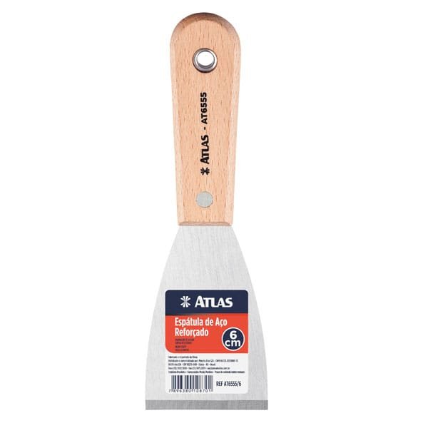 Espátula Atlas 6cm AT6555/6 Aço Reforçado — Acessórios Tintas | Depósito Roseira