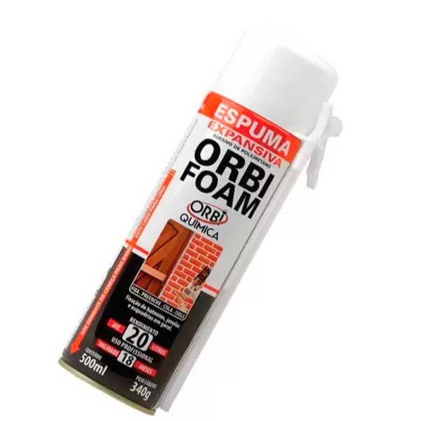 Espuma Expansiva 340g x 500 Orbifoam — Acessórios Tintas | Depósito Roseira