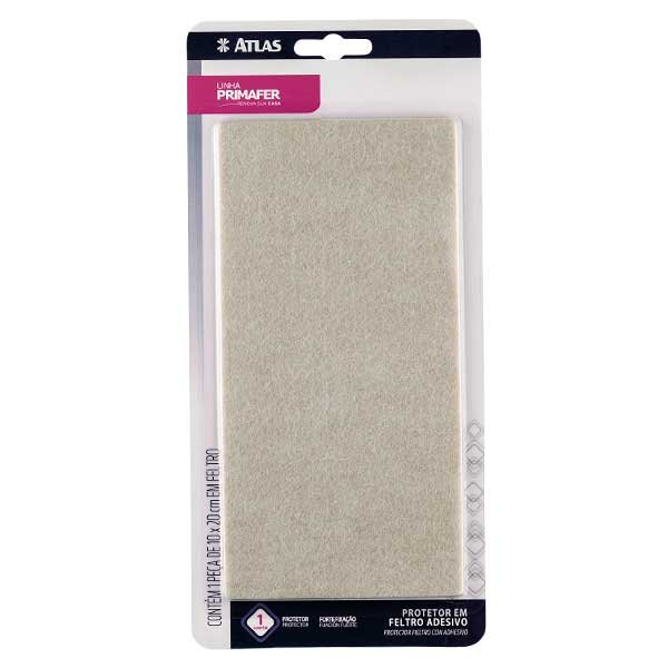 Feltro Auto Adesivo Bege 10x20cm Atlas — Itens Diversos | Depósito Roseira