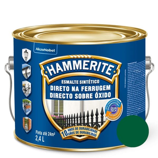 Hammerite para Ferrugem Coral Verde Colonial 2,4l — Tintas | Depósito Roseira