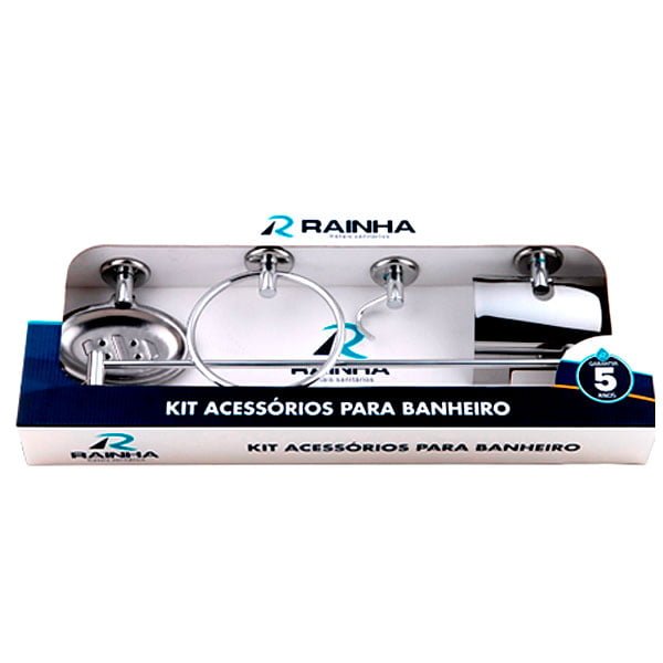 Kit Acessórios Rainha Jr 5 peças — Acessórios Banheiro e Cozinha | Depósito Roseira
