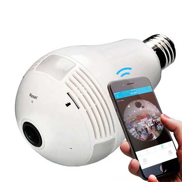 Lâmpada com Câmera Monitor 360° Wifi — Uncategorized | Depósito Roseira