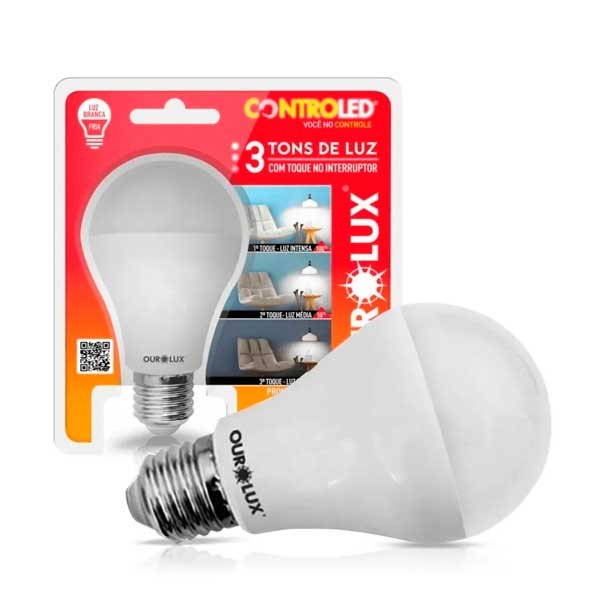 Lâmpada Led Bulbo 9w Controled 3 Tons OUROLUX — Uncategorized | Depósito Roseira