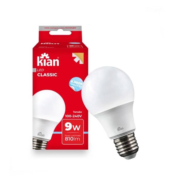 Lâmpada Led Bulbo 9w Kian — Lâmpadas e Iluminação | Depósito Roseira