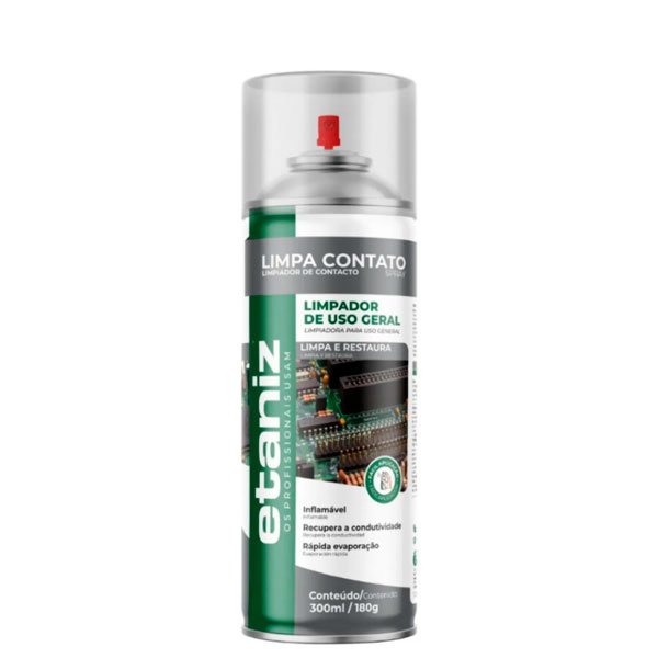 Limpa Contato Spray Etaniz 300ml — Spray | Depósito Roseira