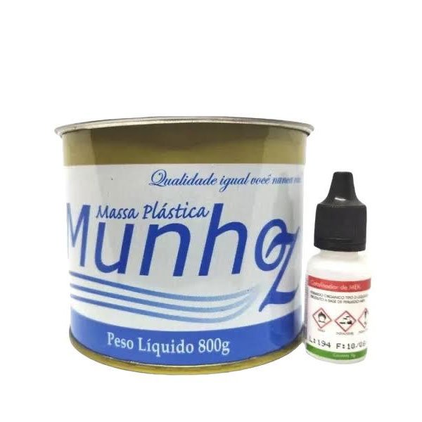 Massa Plástica Branca 800g Munhoz — Acessórios Tintas | Depósito Roseira