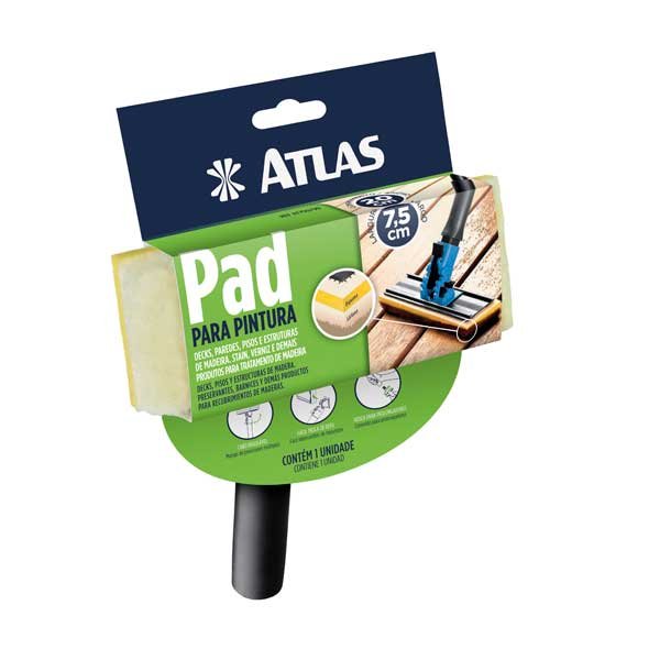 Pad para Pintura com Cabo Plástico Atlas — Acessórios Tintas | Depósito Roseira