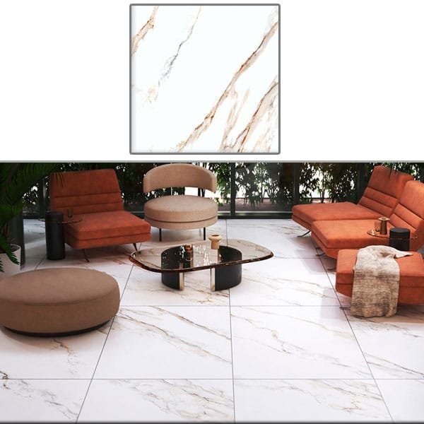 Porcelanato Dharma Oro Retificado Polido 1,20x1,20 cx2,88 — Porcelanatos | Depósito Roseira