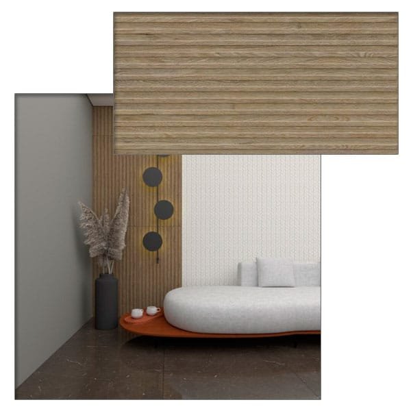 Porcelanato Savane Ripado Freijó Acetinado Retificado 56x1,13 — Porcelanatos | Depósito Roseira