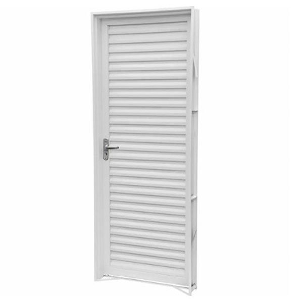 Porta CRV Veneziana Branca Classic 80x2,10 Esquerda — Portas | Depósito Roseira