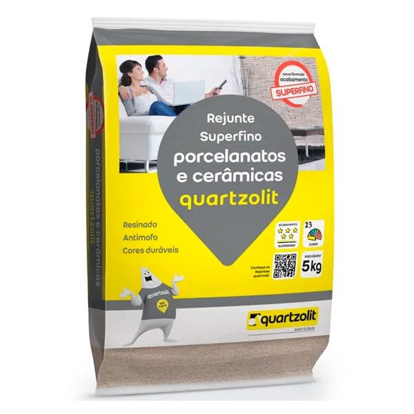 Rejunte Porcelanato Quartzolit 5kg Branco