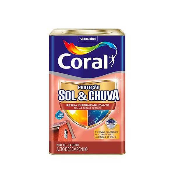 Resina Coral Sol e Chuva Impermeabilizante Cores 18lts — Impermeabilizantes | Depósito Roseira