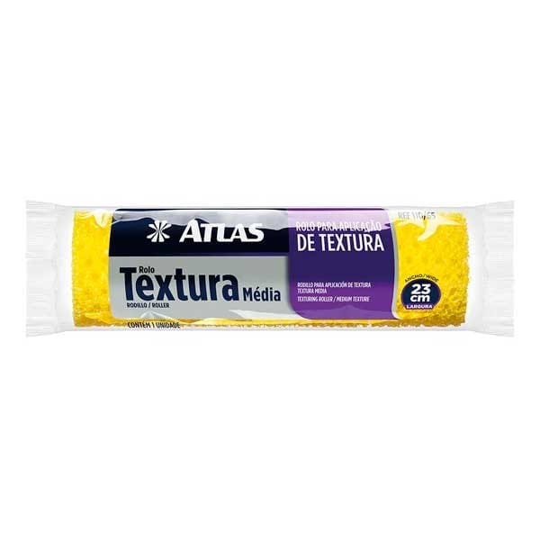 Rolo Textura Média 23cm Atlas — Acessórios Tintas | Depósito Roseira