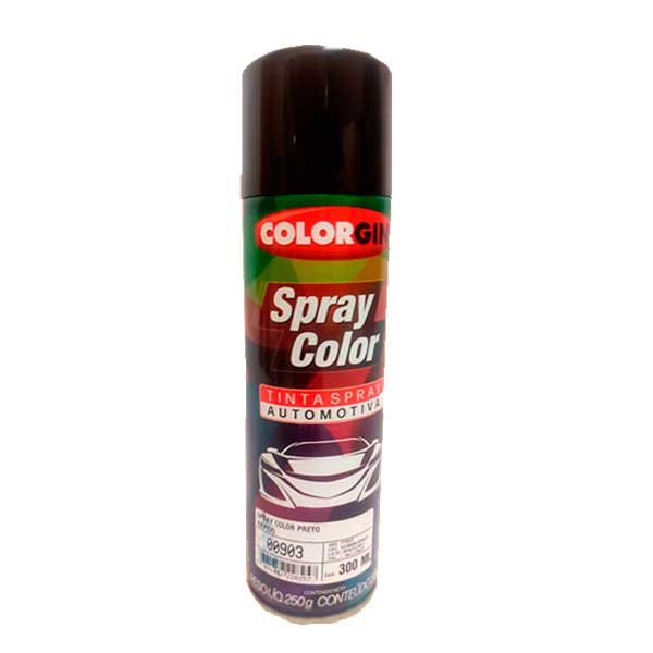 Spray Automotivo Preto Rápido Colorgin — Spray | Depósito Roseira