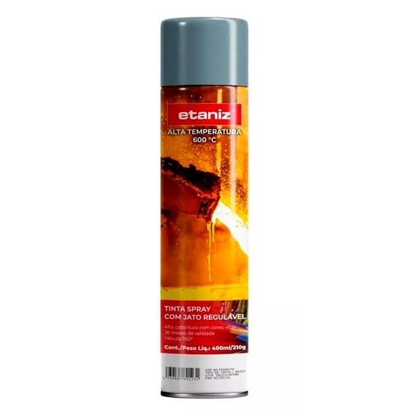 Spray Etaniz Aluminio Alta Temperatura — Spray | Depósito Roseira