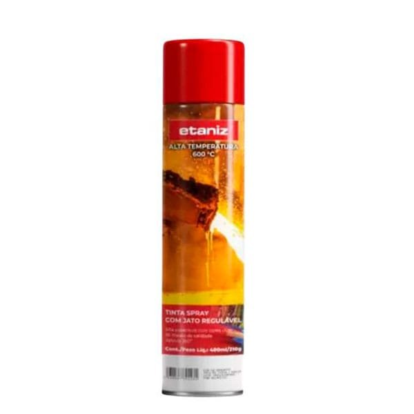 Spray Etaniz Vermelho Fosco Alta Temperatura