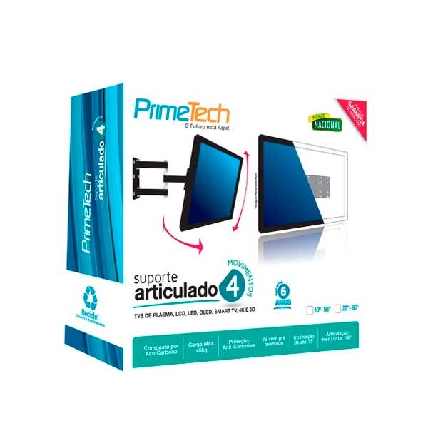 Suporte p/ TV Articulado 4Mov. Primetch — Itens Diversos | Depósito Roseira