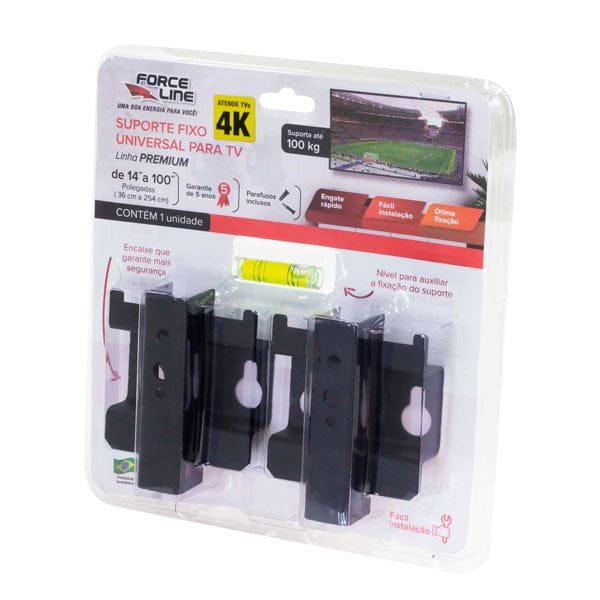 Suporte para Tv Fixo Universal 10 a 100 Forceline — Itens Diversos | Depósito Roseira