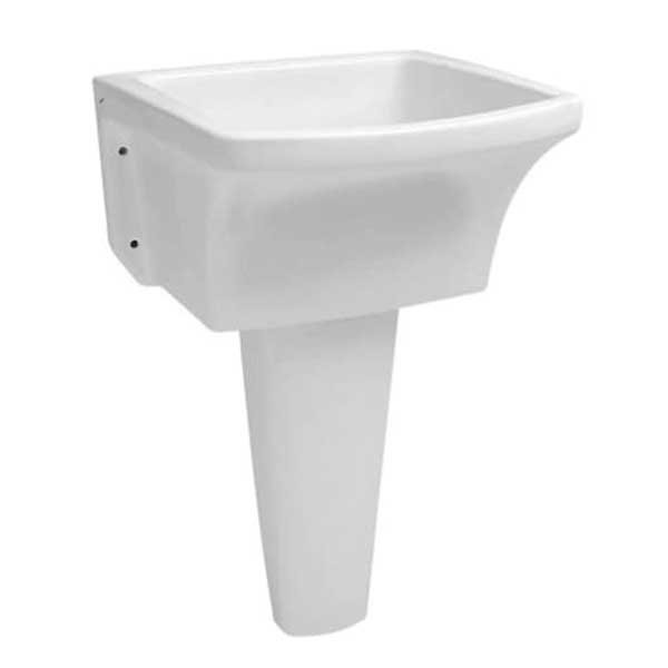 Tanque Icasa 50x50 27L Branco com Coluna — Uncategorized | Depósito Roseira