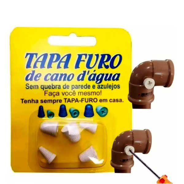 Tapa Furo Cano D'Água 5 peças — Itens Diversos | Depósito Roseira