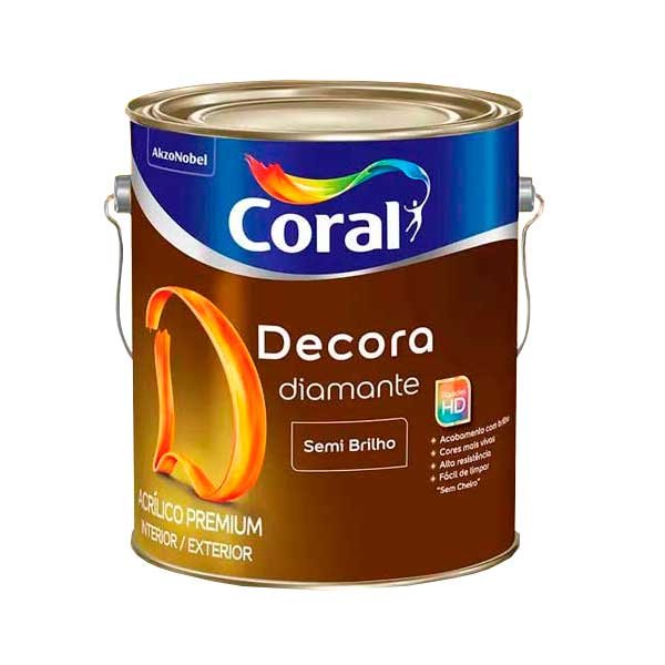Tinta Coral Decora Diamante Semi Brilho P 3,2Lts — Tintas | Depósito Roseira