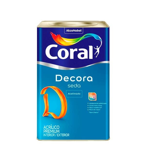 Tinta Coral Decora Seda Acetinado Branca 18L — Tintas | Depósito Roseira