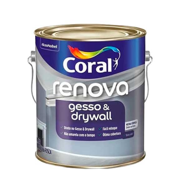 Tinta Coral Renova Gesso e Drywall 3,6L — Tintas | Depósito Roseira