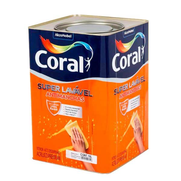 Tinta Coral Super Lavável Branco 18L — Tintas | Depósito Roseira