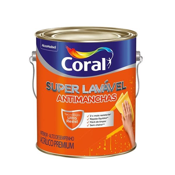 Tinta Coral Super Lavável Branco 3,6L — Tintas | Depósito Roseira