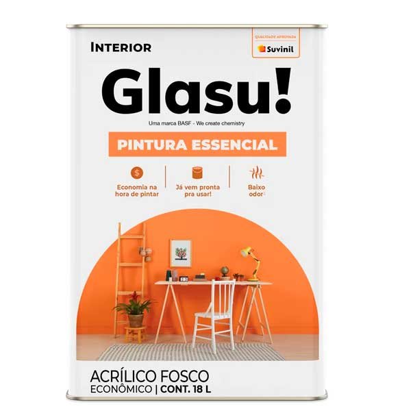Tinta Glasu Essencial Econômica Branco 18 litros — Tintas | Depósito Roseira