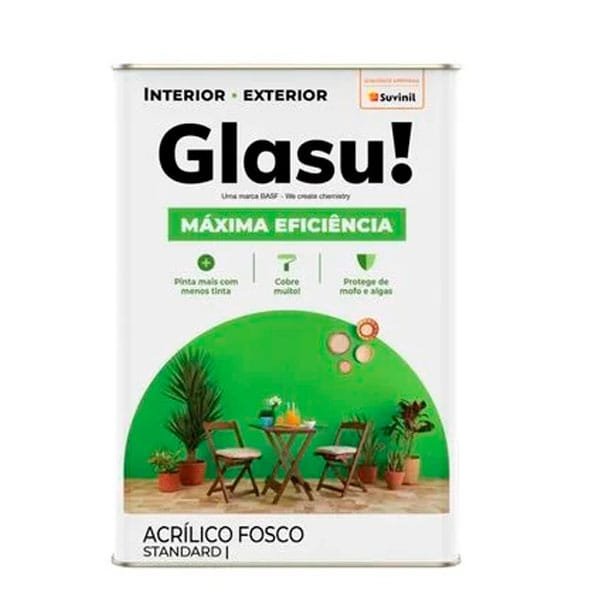 Tinta Glasu Máxima Eficiência 18L Branco — Tintas | Depósito Roseira