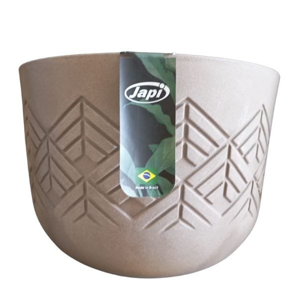 Vaso Japi Plástico Redondo Tribo 33 Macchiato — Vasos e Floreiras | Depósito Roseira