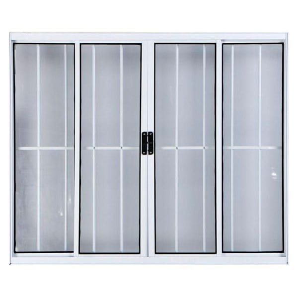 Vitro 150x120 Alumínio Bco com Vidro e Grade Modular JP — Janelas e Venezianas | Depósito Roseira